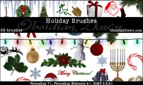holiday-photoshop-and-gimp-brushes