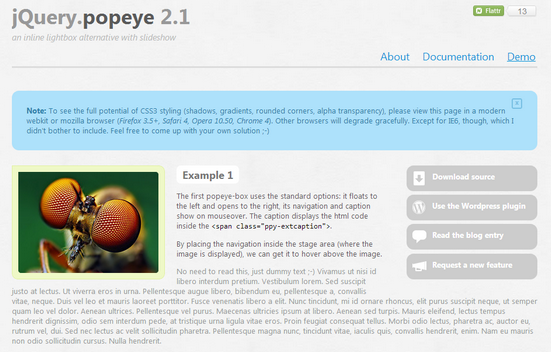 jQuery.popeye 2.1, tooltip