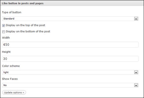 Comments, and Dialogs wordpress facebook plugin