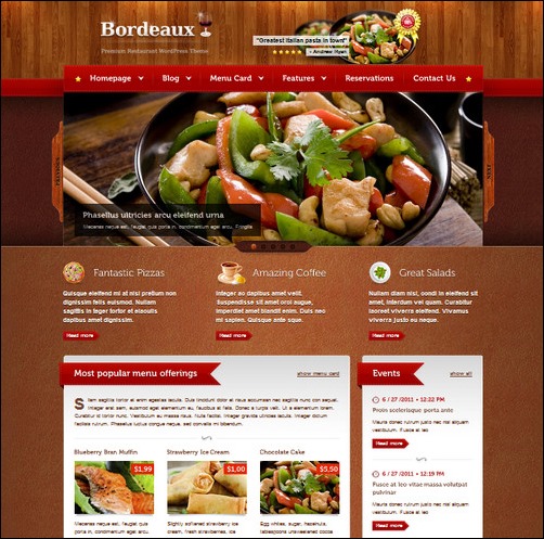 bordeaux restaurant menu templates