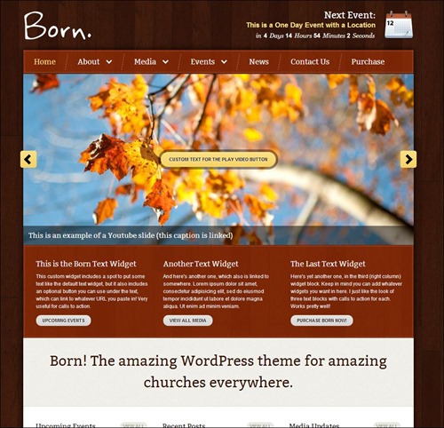 born church websites templates