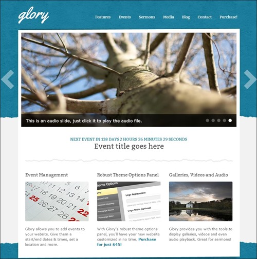 glory church websites templates