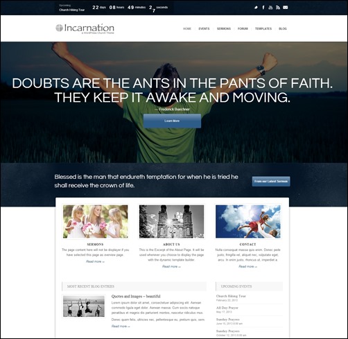 incarnation church websites templates