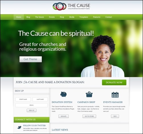 the-cause church websites templates
