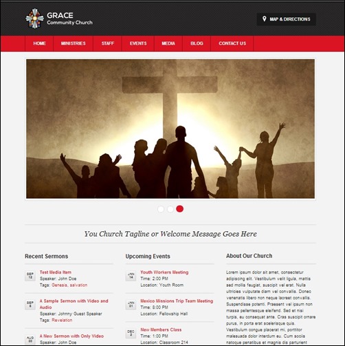 zion church websites templates