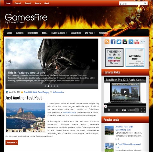 GameFire-WordPress-Theme