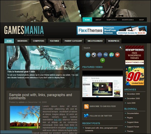 GamesMania-WordPress-Theme