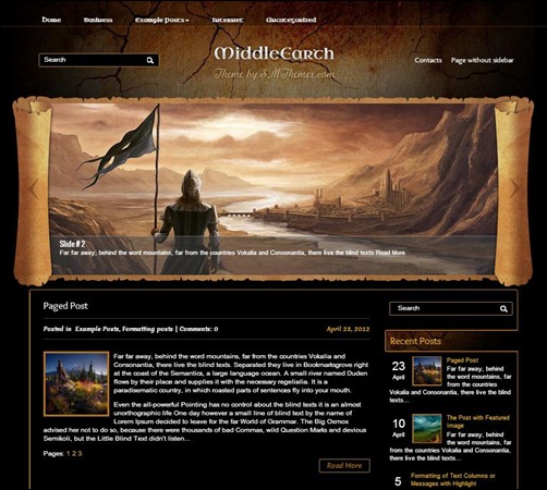 MiddleEarth-WordPress-Theme